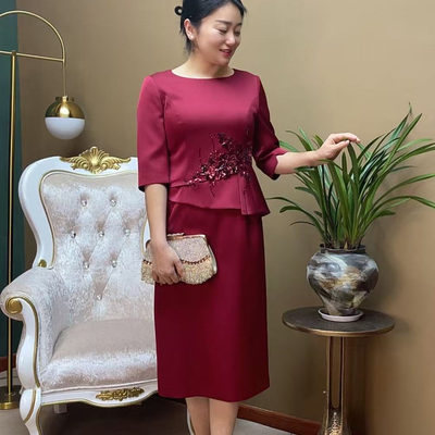 喜婆婆婚宴装2025新款旗袍