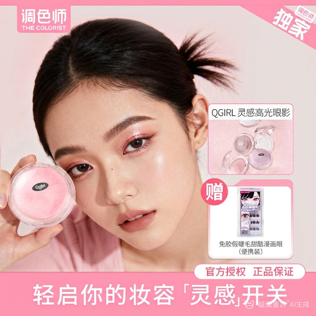 调色师Qgirl灵感高光眼影爆闪图片