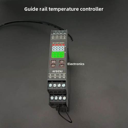 导轨式温控器pid温控仪表RS485通讯PLC温度信号控温采集模块20mA