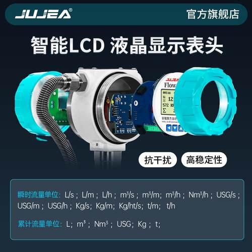 涡街流量计LUGB高温蒸汽压缩空气4-20mA温压补偿型485气体流量计