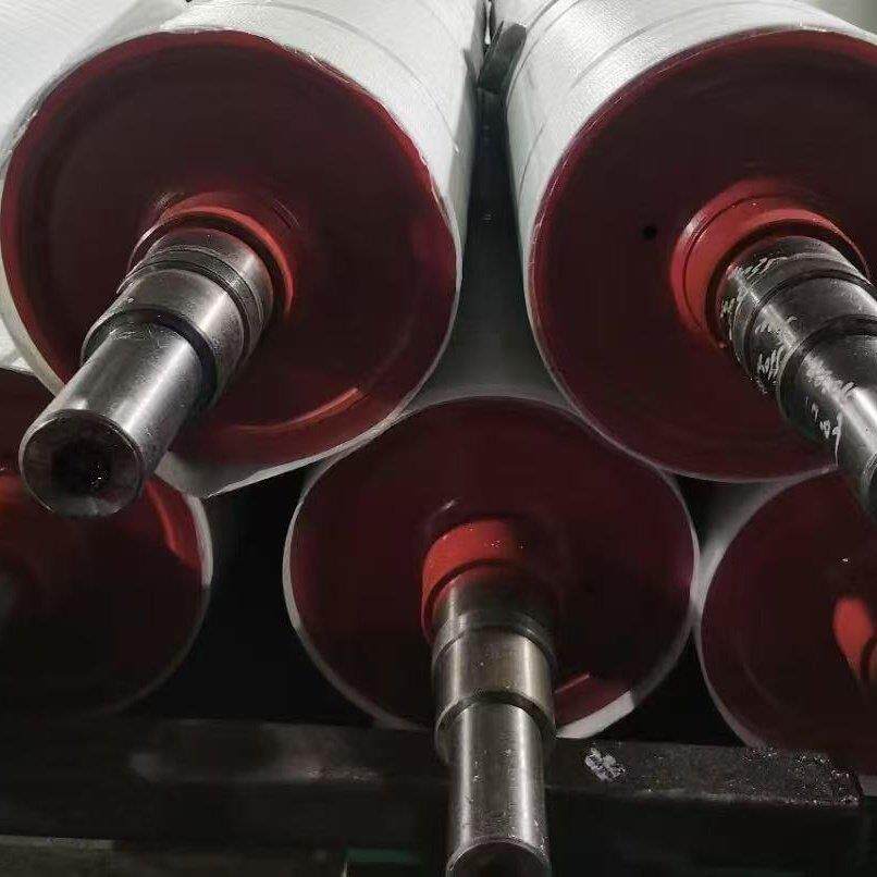 输送带电动滚筒包胶铸胶辊无动力传动改向滚筒