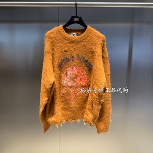 毛衣XSF4061498 男女宽松圆领流苏保暖针织衫 INXX专柜正品 2025冬款