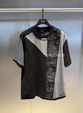 INXX专柜正品 25夏款男女个性拼接时尚拼接宽松短袖T恤ADE2010200