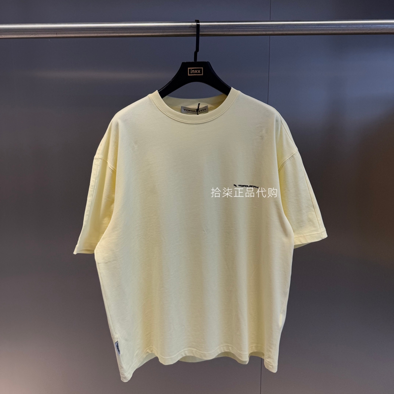 INXX TOFOURTH专柜正品25夏季简约休闲男女款短袖T恤棉TFE201B043