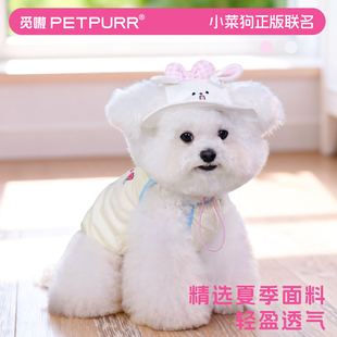 正版授权小菜狗系列牛仔渔夫帽小猫外出可爱宠物猫咪狗狗通用头套