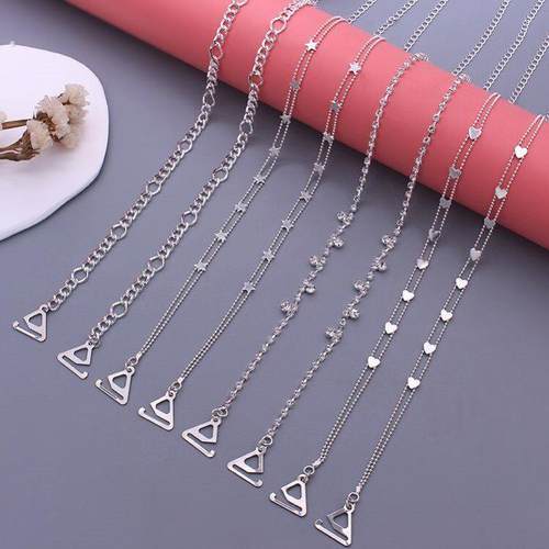 隐形肩带内衣带珍珠链条水钻透明带文胸配件胸罩带装饰可外露时尚