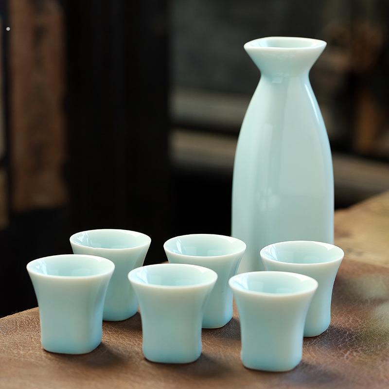 陶瓷酒具套装陶瓷酒壶分酒器清烈酒杯黄酒杯酒盅