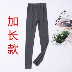 长棉质毛裤 护膝棉绒收腹特长裤 女高个子高腰棉线青年冬季 加长秋裤