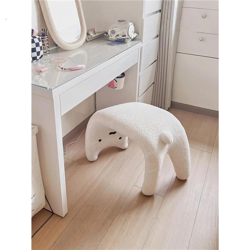 化妆凳轻奢高级感主卧室极简梳妆凳奶油风设计感化妆椅子女生家用