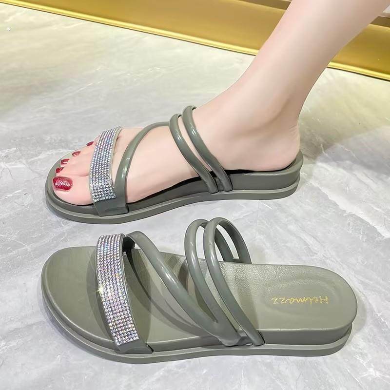 下雨天可穿的凉鞋外穿可下水湿水拖鞋可以上班外出沙滩鞋女款海边