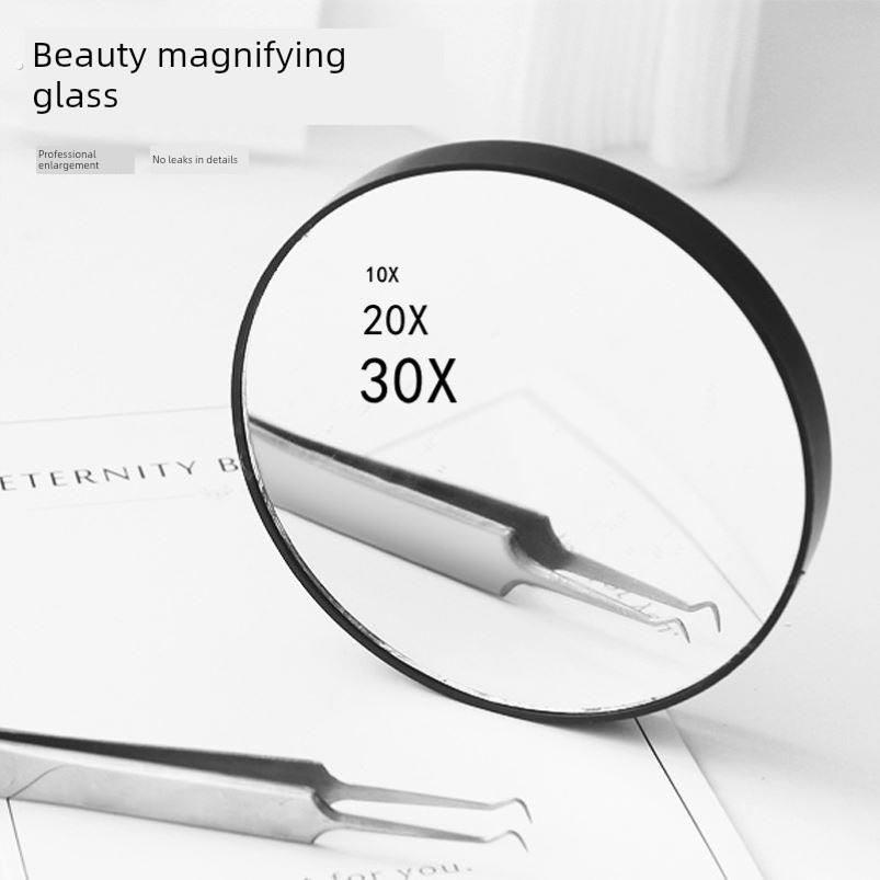 放大镜子去黑头十倍15倍20倍30化妆镜高清凹面清痘工具修眉粘睫毛
