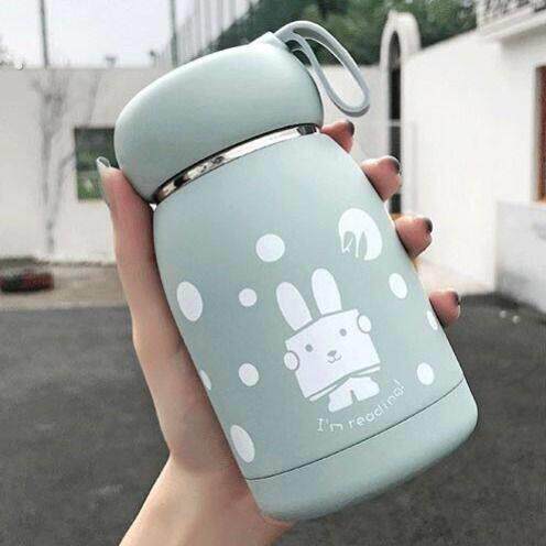 不锈钢迷你水杯防摔上班族女式可爱兔子茶杯创意可携式杯防烫保温