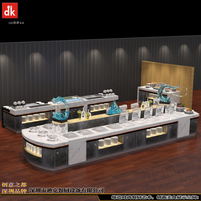 酒店自助餐台自助餐厅设计制作公司 餐厅功能平面功能布局 布菲台