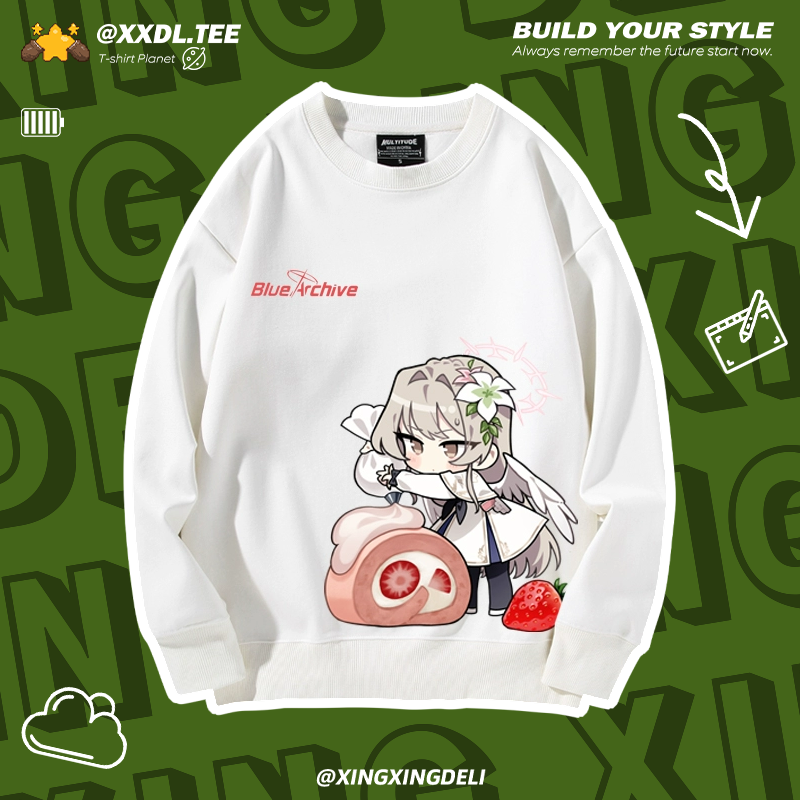 蔚蓝档案二次元周边圆领卫衣