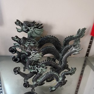 紫器铜莱仿古青铜器龙跑龙风水摆件国宝工艺礼品家居文玩定制设计