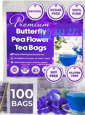butterfly pea flower tea bags蓝色蝴蝶豌豆花茶包 干蝴蝶豌豆茶