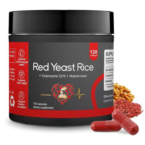 跨境供应红曲米胶囊120粒装辅酶Red Yeast Rice capsule爆款直发