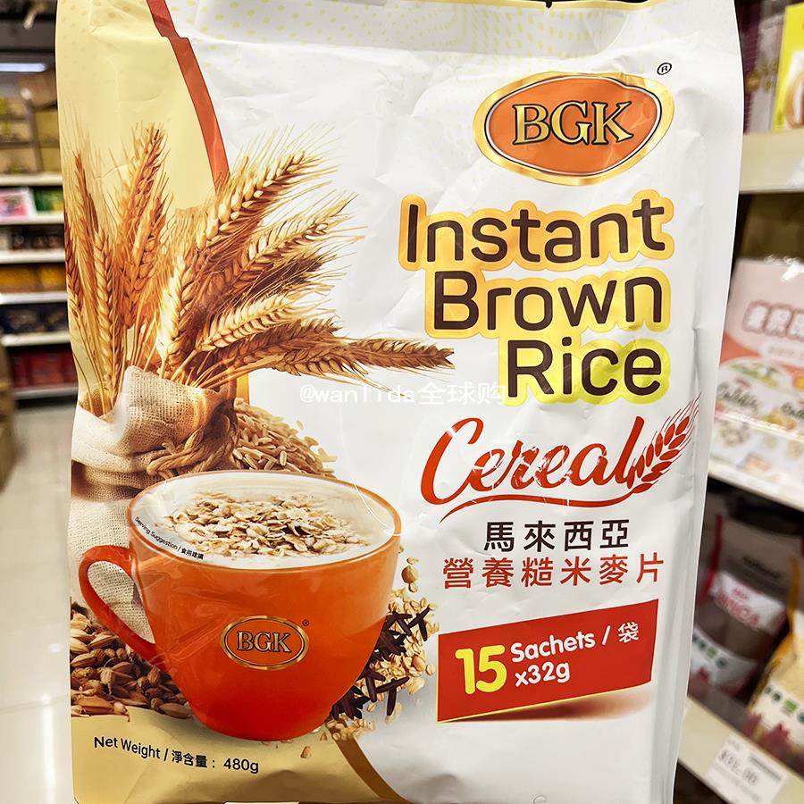 香港购 BGK马来西亚 营养糙米 麦片早餐冲饮480g