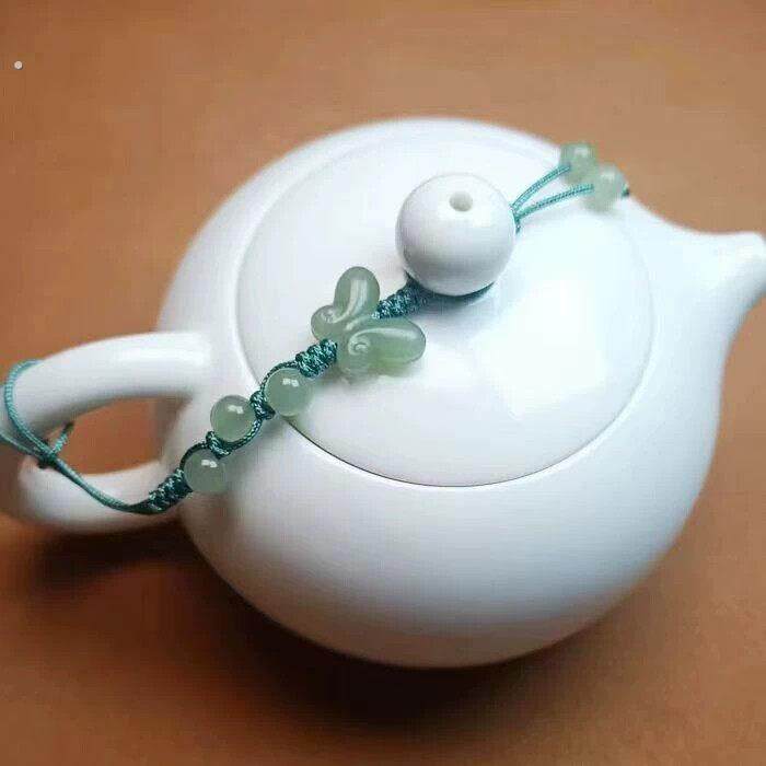 仿玉壶绳茶壶盖防摔绳吊坠装饰高档壶盖把手防烫连接绳