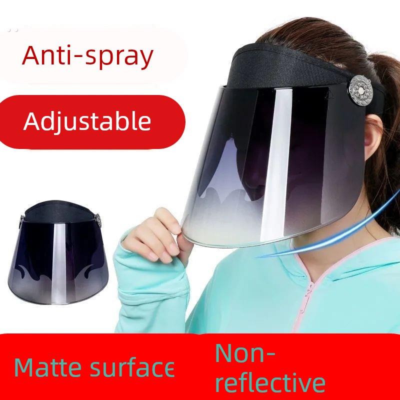 防晒帽女夏季遮全脸空顶遮太阳面罩男骑车电动车防紫外线遮阳帽子