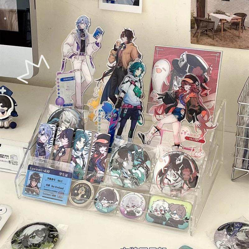 吧唧展示架透明桌面谷子收纳盒阶梯架子立牌徽章痛桌置物架小卡CD,收纳整理,吧唧收纳盒/架,淘宝优惠券,粉丝福利购,淘宝优惠卷