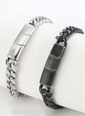 钛子手链字母刻字Never retreat简约父亲节礼物名字手环