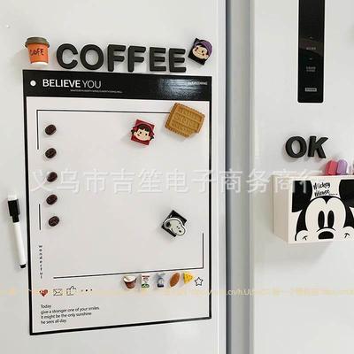 厨师狗ins冰箱贴磁贴留言板可擦写备忘录提示板入户门磁吸装饰