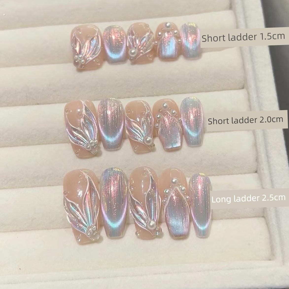 儿童可穿戴美甲、女童儿童美白网红11岁特别短款、中长款、火辣款