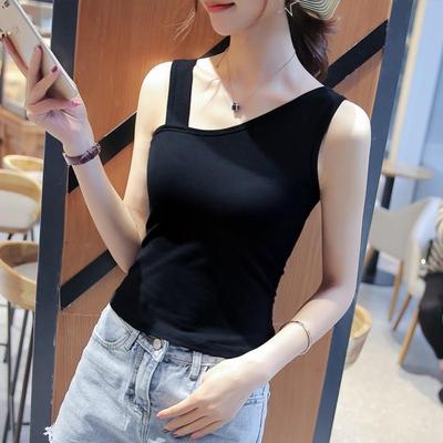 黑色吊带小背心女设计小众打底衫外穿内搭性感紧身心机美背上衣春