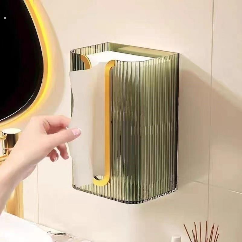 桌下纸巾盒隐形倒挂抽纸盒餐巾纸盒餐桌下壁挂式办公室桌面收纳盒