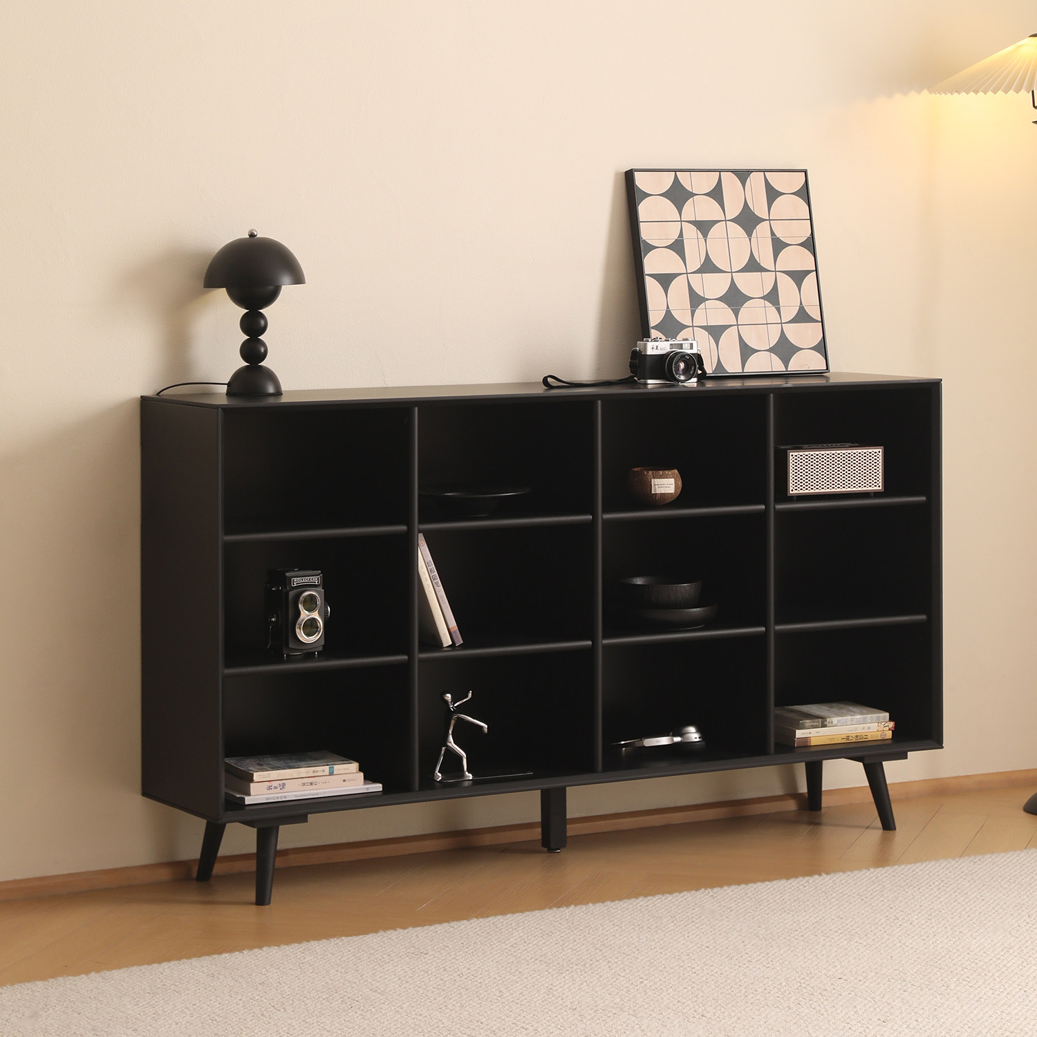 艾迪嘉 方寸书架 实木书柜现代简约靠墙储物柜客厅格子柜自由组合