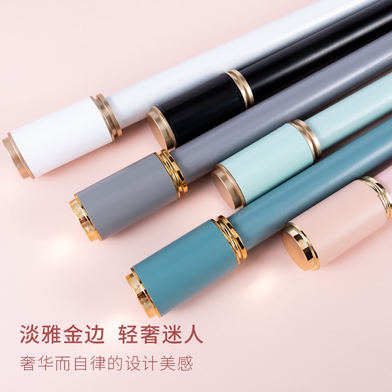 小清新铝合金罗马杆静音窗帘杆单杆双杆窗帘轨道杆子支架配件顶装