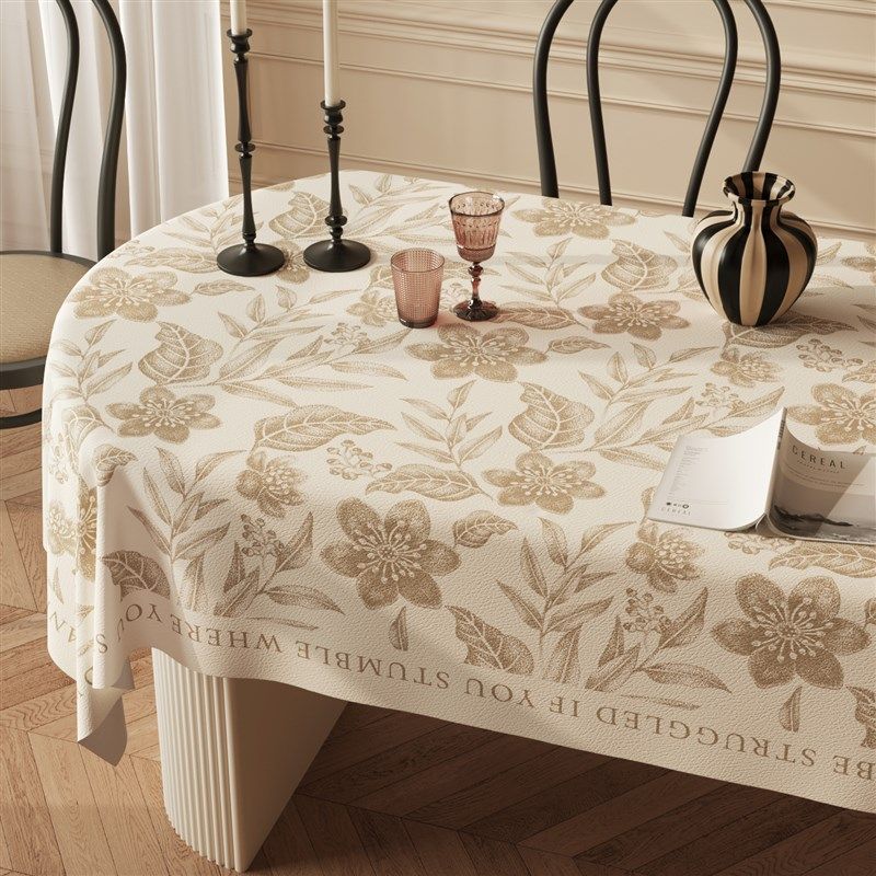 2025高级感餐桌下垂桌布长方形桌垫免洗防水防油易打理方桌桌布,居家布艺,桌布,淘宝优惠券,粉丝福利购,淘宝优惠卷