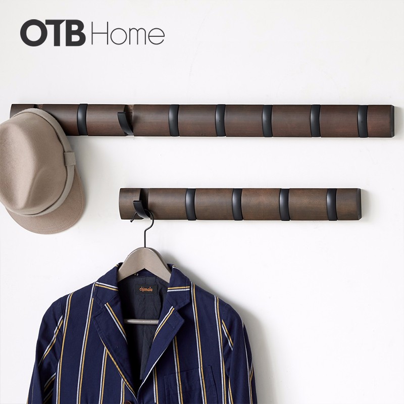 umbra实木挂钩挂衣钩壁挂墙上挂衣架帽钩玄关门口进门挂架门后