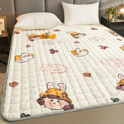 抗菌防螨A类牛奶珊瑚绒床垫垫褥软垫家用毛毯子铺床褥子宿舍加厚