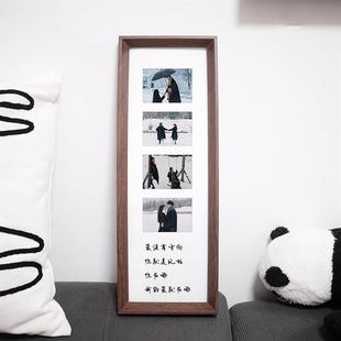 diy定制洗照片结婚七夕情人节纪念摆件礼物情侣闺蜜合照相框摆台