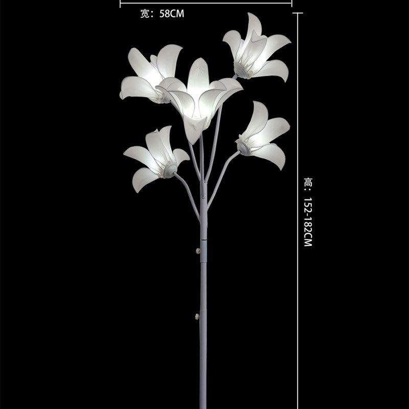 婚庆铁艺发光铃兰花蕾路引灯装饰婚礼场景布置舞台摆件玉兰花道具