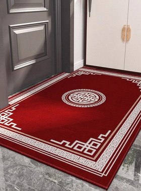 德国入户门地垫进门门口防滑可裁剪高端大气喜庆家用乔迁红色地毯