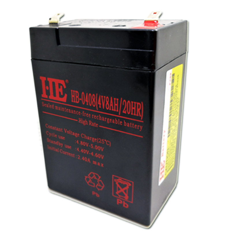 HE铅酸4V8AH电子称蓄电池4V5AH计重台秤地磅电瓶专用4V称电池通用