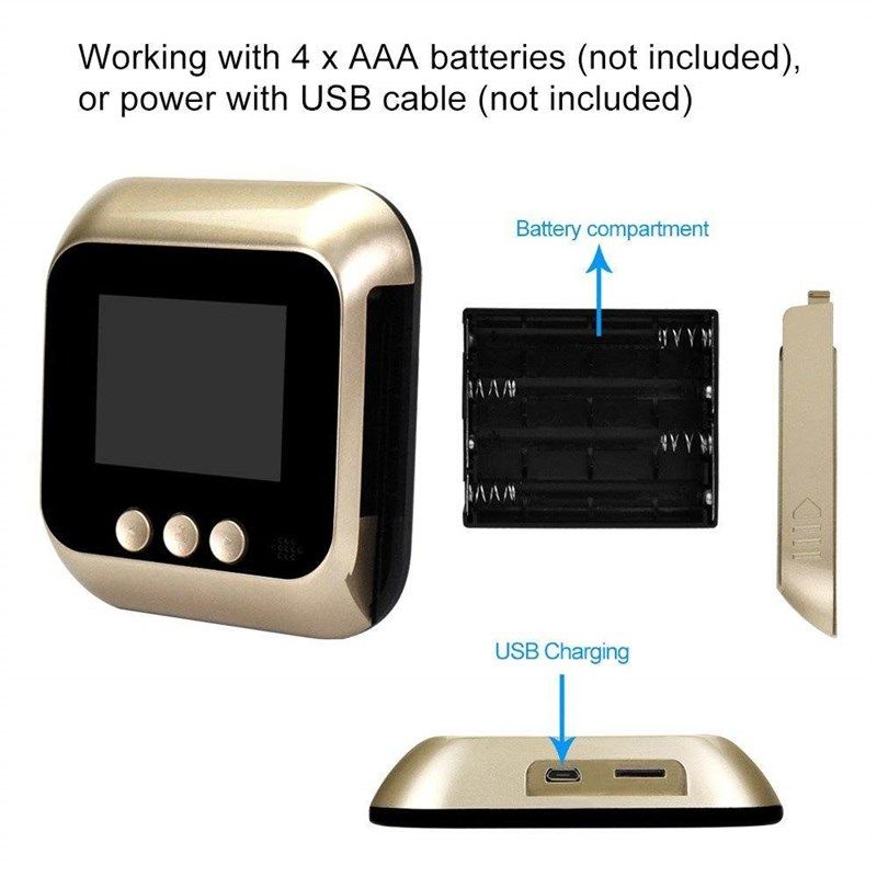 南北2.4寸智能猫眼720P高清夜视无线电子猫眼门镜摄像头可视门铃