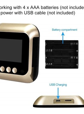 南北2.4寸智能猫眼720P高清夜视无线电子猫眼门镜摄像头可视门铃