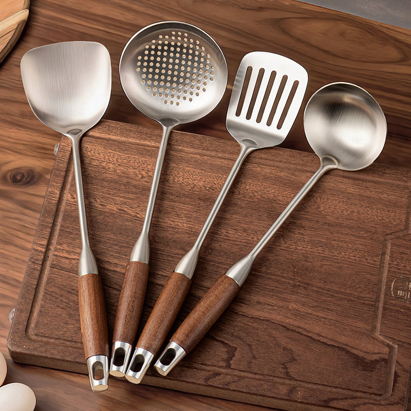 不锈钢加厚锅铲炒勺厨具套装家用炒菜煎铲漏勺捞面勺大汤勺炒铲子