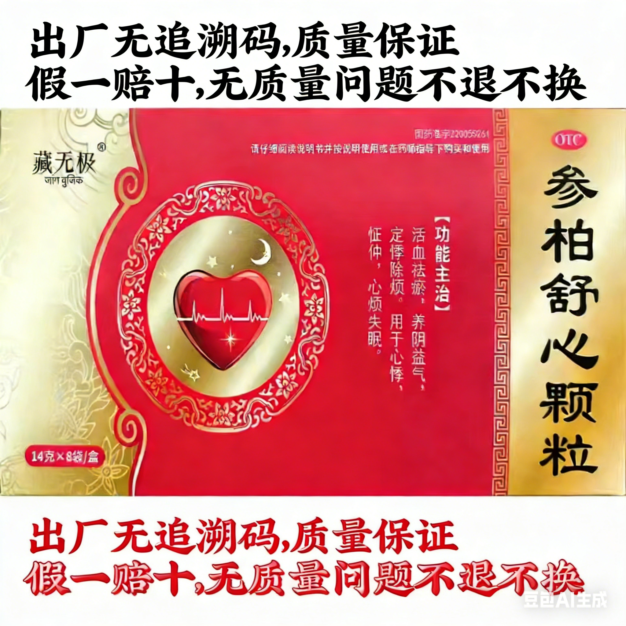 14g8袋参柏舒心颗粒补气补血厂家益气京辉药业中药正品