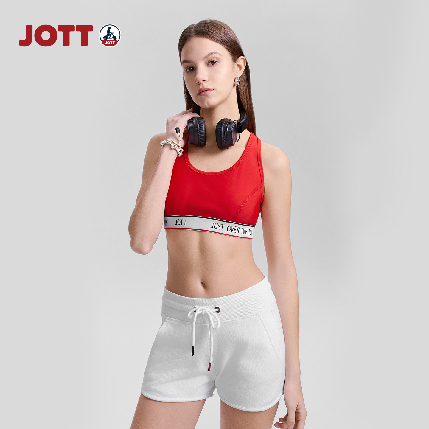 JOTT女士夏季全棉针织短裤图片