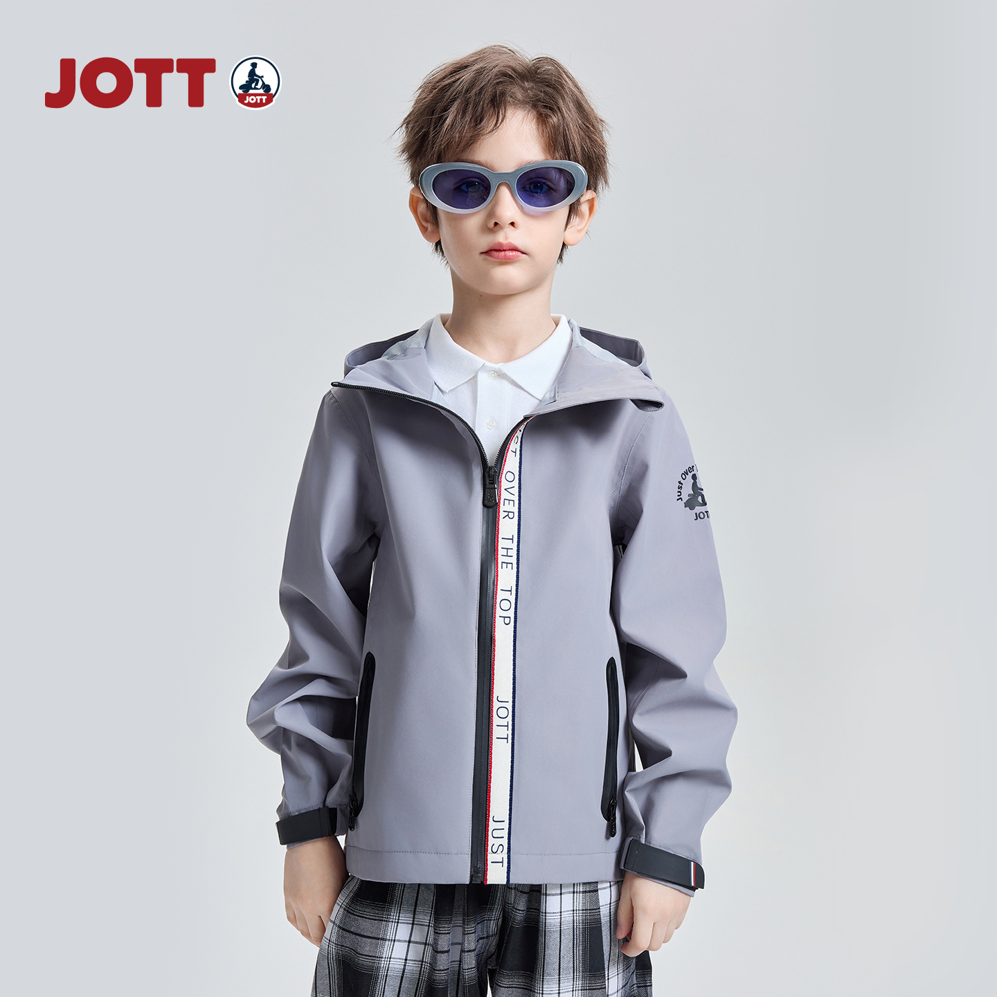 JOTT儿童春秋连帽夹克冲锋衣