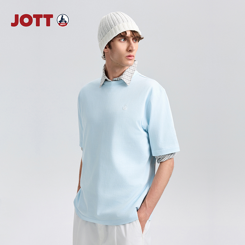 JOTT男士纯色短袖T恤