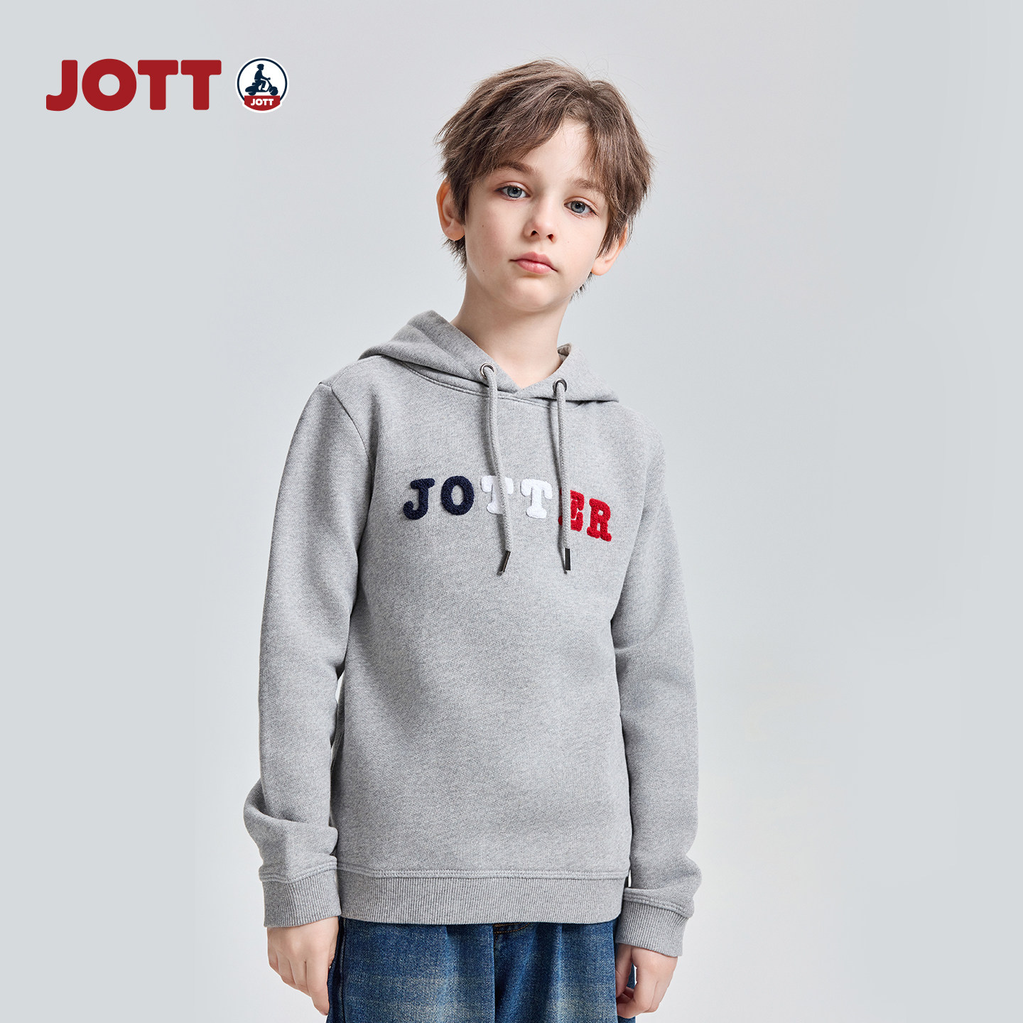 JOTT童装全棉连帽衫休闲卫衣图片