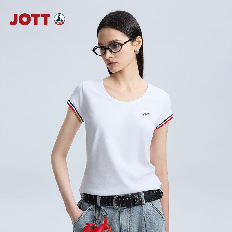 JOTT女士圆领短袖T恤休闲百搭