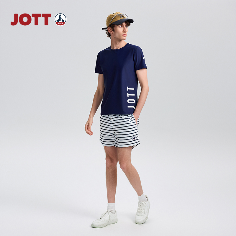 JOTT男士夏季沙滩裤休闲百搭时尚简约舒适透气潮流运动沙滩风短裤