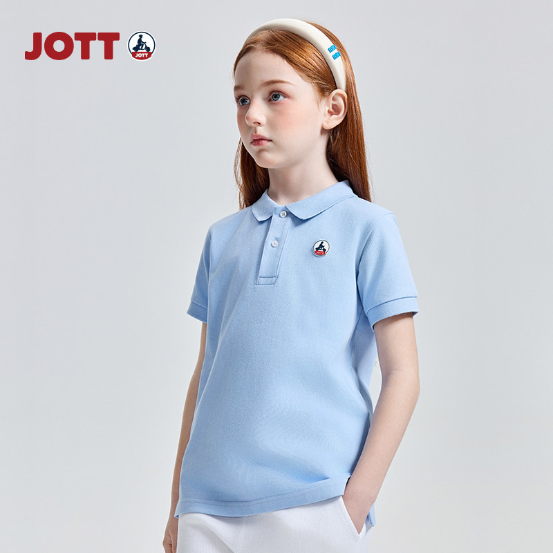 JOTT儿童POLO衫休闲百搭时尚运动短袖翻领POLO衫女童男童全棉短袖,女装/女士精品,POLO衫,淘宝优惠券,粉丝福利购,淘宝优惠卷